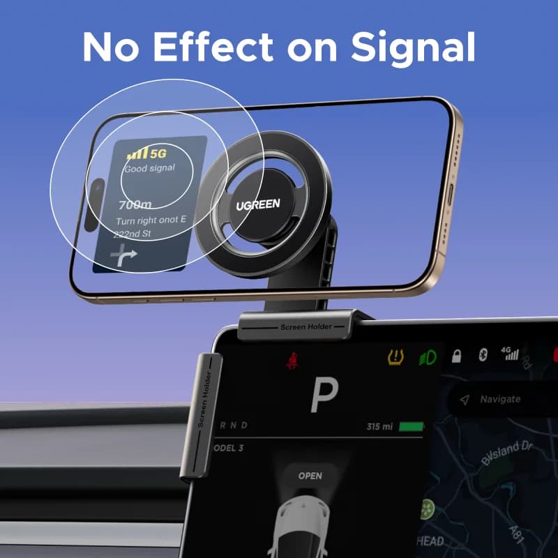 Pemegang Telefon Kereta Magnetik untuk Skrin Sentuh