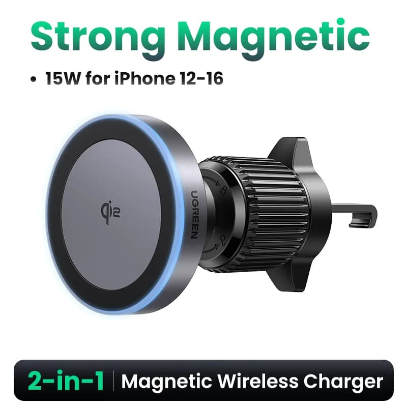 Pengecas Kereta Wayarles Magnetik Qi2.2, 25W