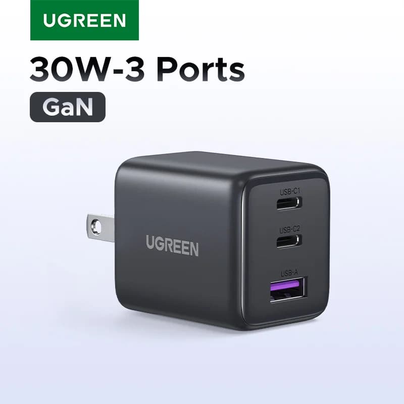 Pengecas USB-C PD GaN 30W, Plug AS